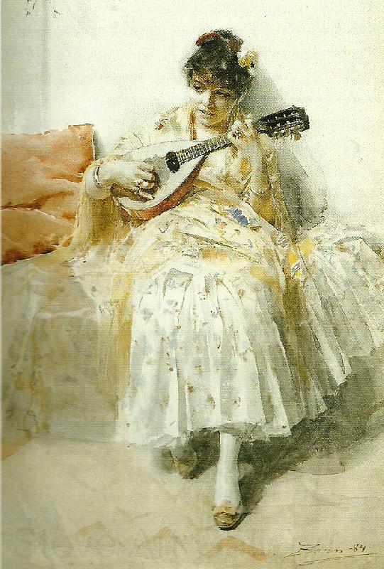 Anders Zorn mandolinspelerskan